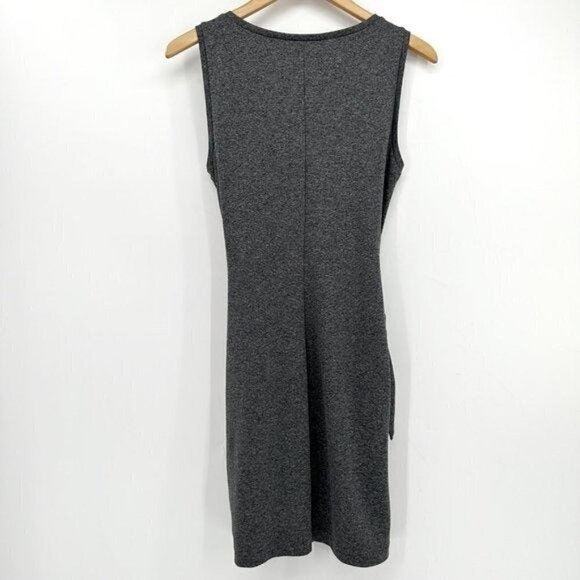 Club Monaco Krishel Gray Jersey Knit Sleeveless Wrap Pullover Small Dress - Picture 6 of 7